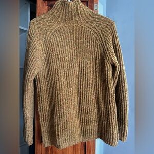 Faherty Speckled Camel Turtleneck Sweater